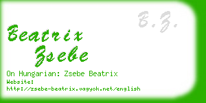 beatrix zsebe business card